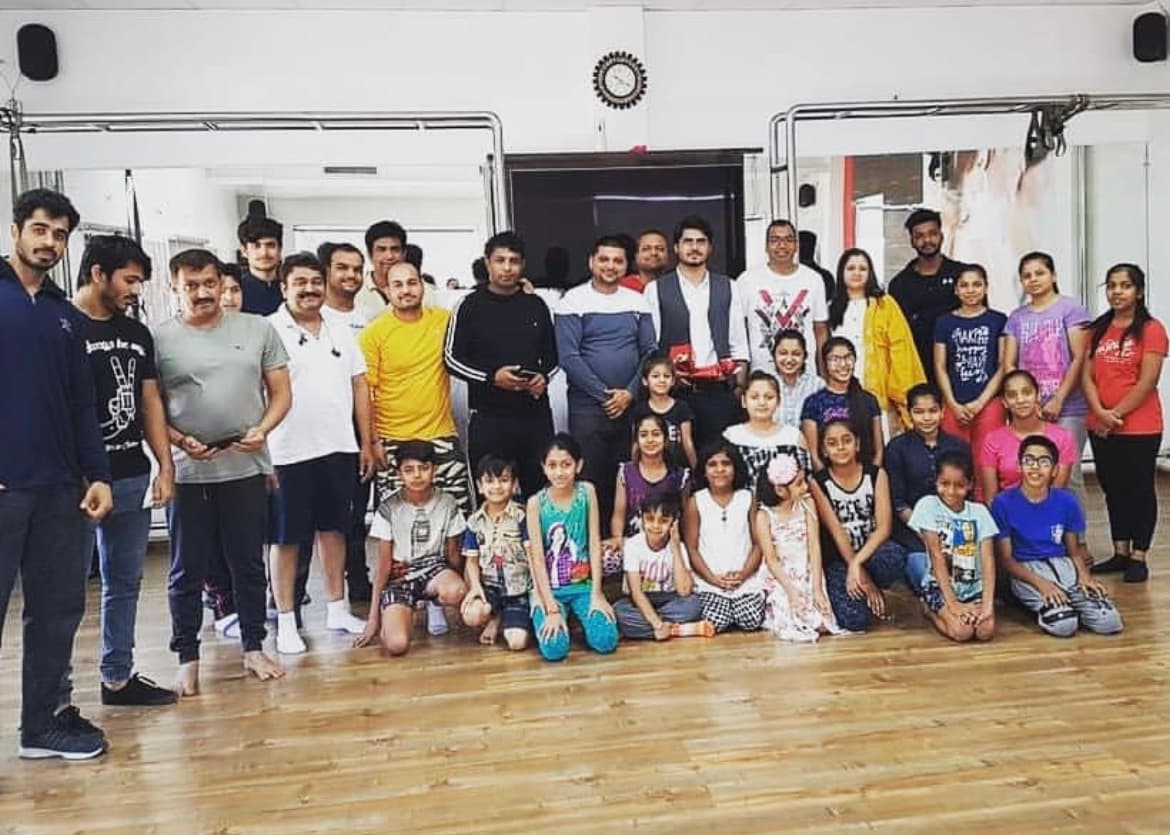 Community workshop group in a training studio